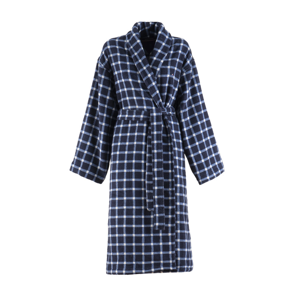 Peignoir Kimono Flag Check Navy Tommy Hilfi­ger
