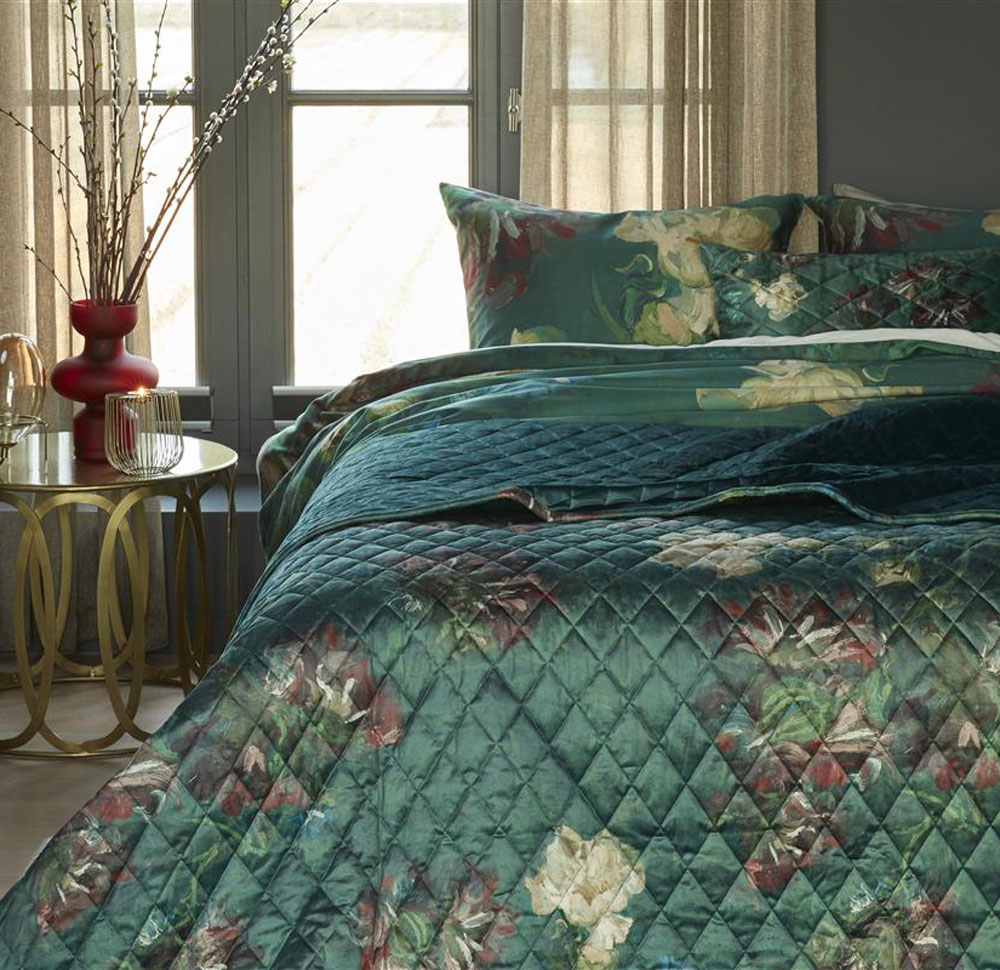 Couvre lit Peonies Green Van Gogh