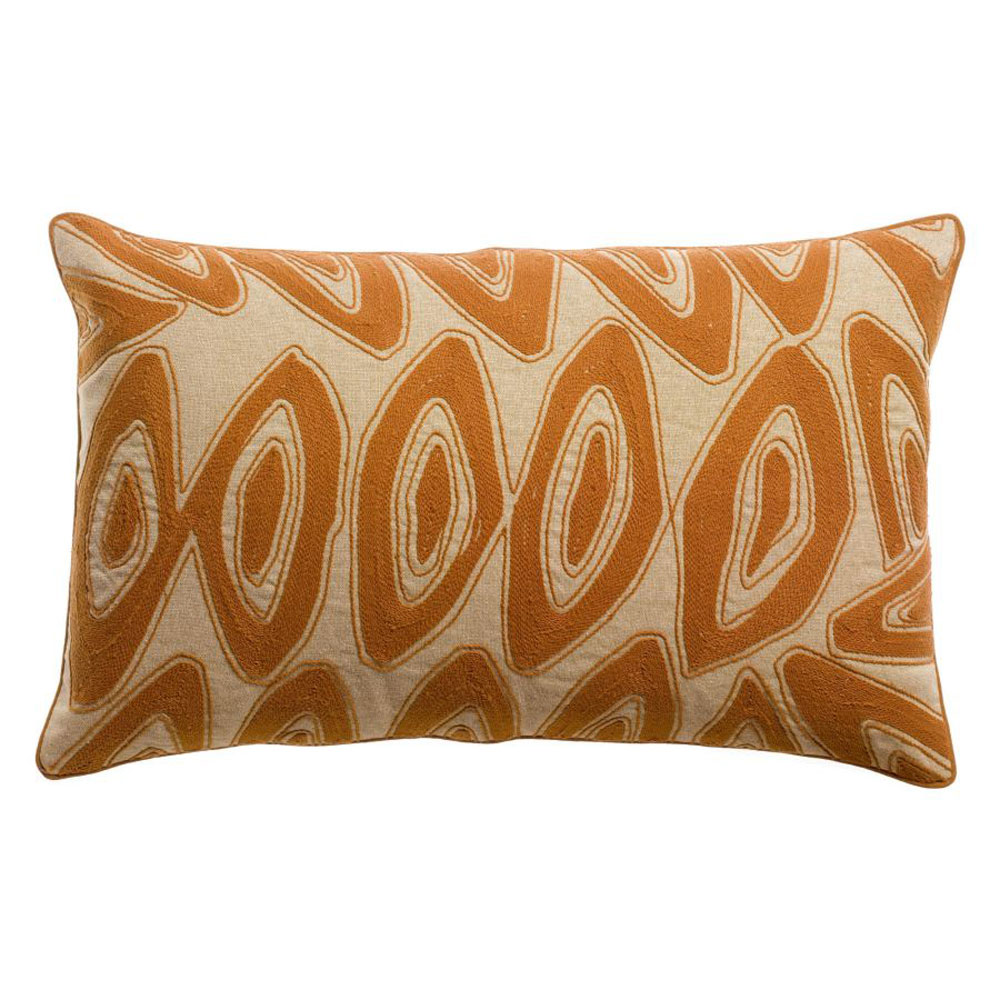 Coussin brodé Leya Cuivre Vivaraise