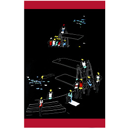 Drap de plage Piscine Noir