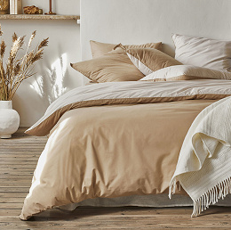 Housse de couette Bons Jours Sable Crème