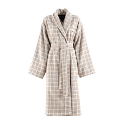 Peignoir Kimono Flag Check Oat