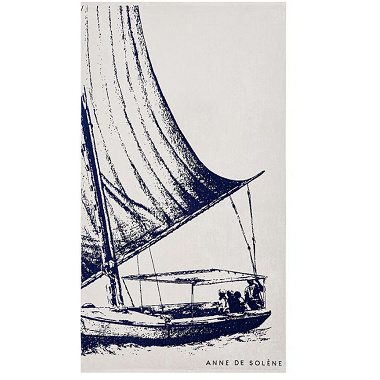 Drap de plage Felucca Gris Anne de Solène