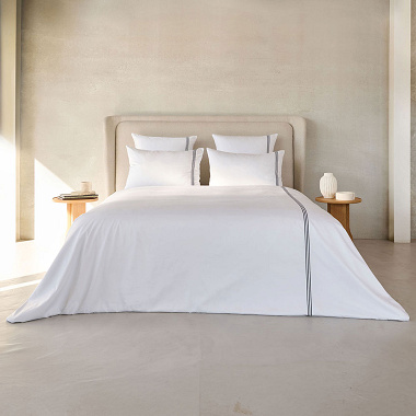 Housse de couette Taies Concorde Blanc/Marine Anne de Solène