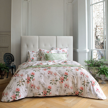 Housse de couette Villan­dry Rose Anne de Solène