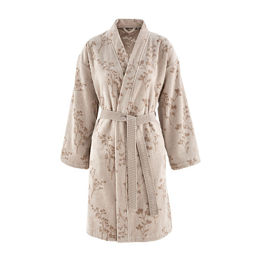 Peignoir Kimono Mini­ma­liste Beige Anne de Solène