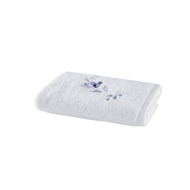 Serviette de toilette Passé présent blanc Anne de Solène