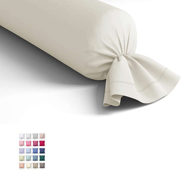 Taie traversin PERCALE 2015 43x185 vert eucalyptus en coton