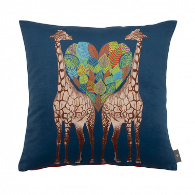 Cous­sin Girafe Bleu Art de Lys