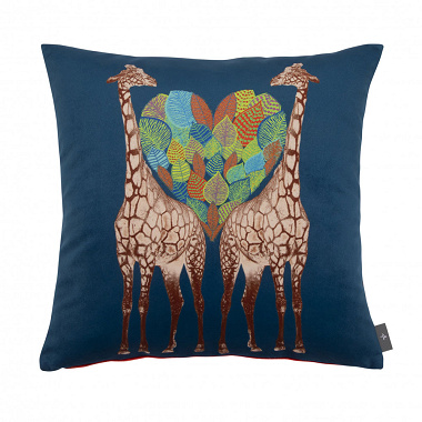 Cous­sin Girafe Bleu Art de Lys