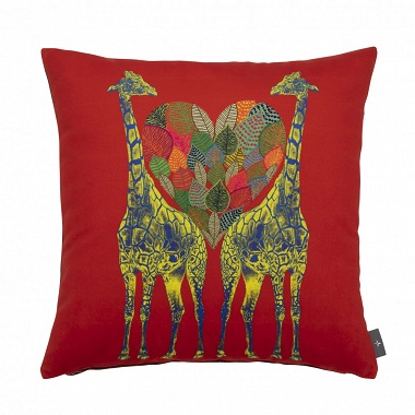 Cous­sin Girafe Rouge Art de Lys