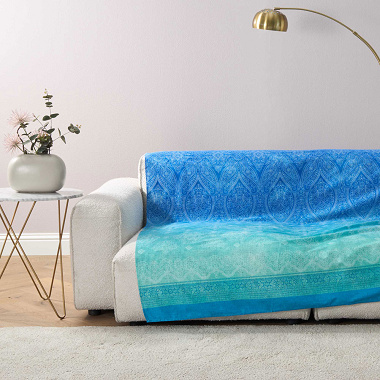 Foulard d’ameu­ble­ment Kerala Blu Bassetti