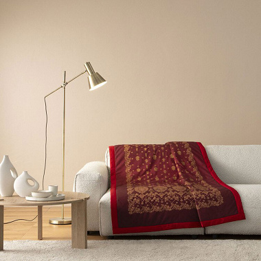 Plaid Gold Decor Bordeaux Bassetti