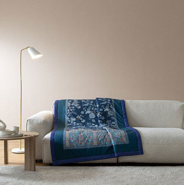 Plaid Indian Roses Blu Bassetti