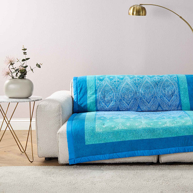 Plaid Kerala Blu Bassetti