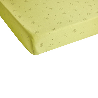 Drap housse Cons­tel­la­tion Citrus Blanc des Vosges