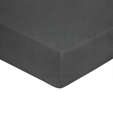 Drap housse Louxor Graphite Blanc des Vosges