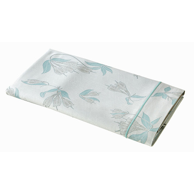 Drap plat Bota­nique Céla­don Blanc des Vosges