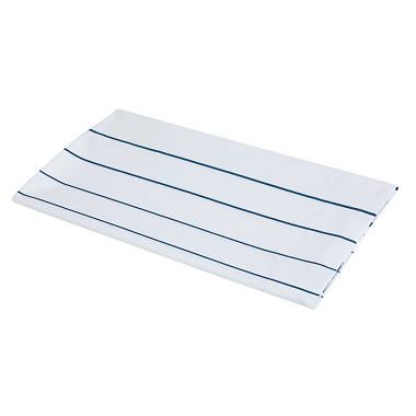 Drap plat Grand large bleu paon Blanc des Vosges