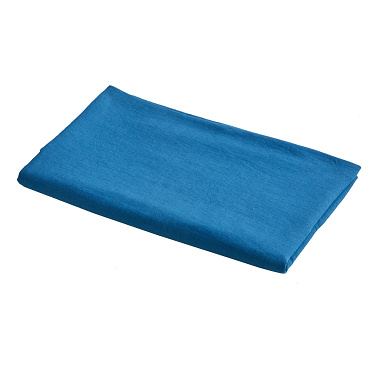 Drap plat Louxor Bleu paon Blanc des Vosges