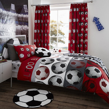 Parure de couette Foot­ball Red Cathe­rine Lans­field