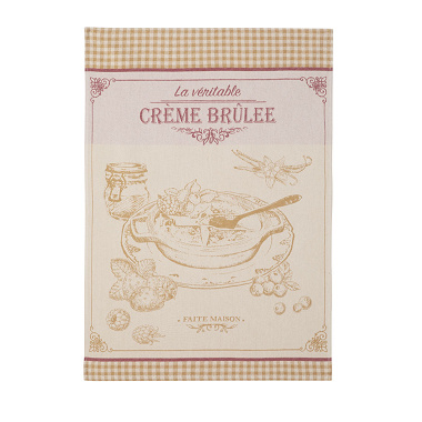 6 Torchons Crème brulée Coucke