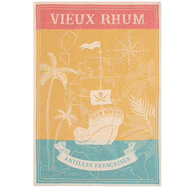 6 torchons Vieux Rhum Coucke