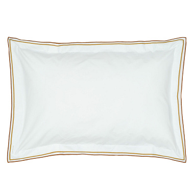 Taie d’oreiller Astor Chest­nut & Ochre Desi­gners Guild