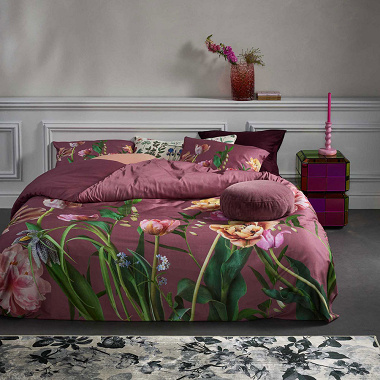 Parure de couette Eloïse Mauve Essenza