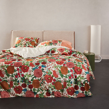 Parure de couette Floren­tien Lobs­ter Pink Essenza