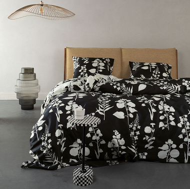Parure de couette Liva Anthra­cite Essenza