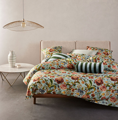 Parure de couette Rose­lina Surf Green Essenza