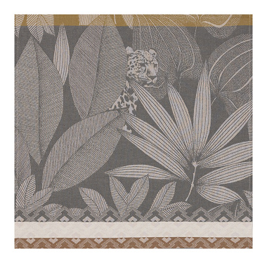 4 serviettes de table Nature Sauvage Eléphant Jacquard Français