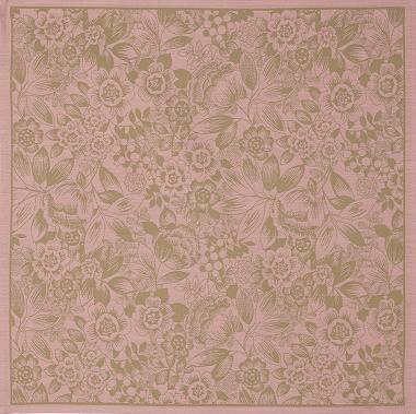 4 Serviettes de table Osmose Trémière Jacquard Français