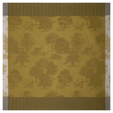 4 serviettes de table Souve­raine Or Jacquard Français