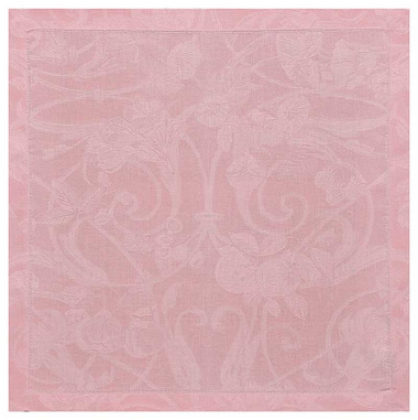 4 serviettes de table tivoli rose poudre Jacquard Français