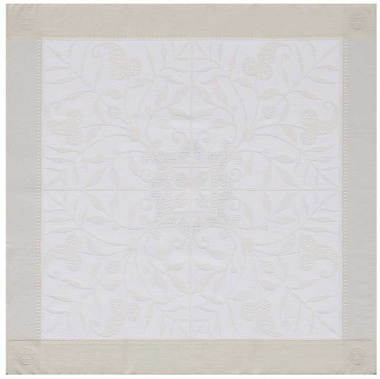 4 serviettes de table Vene­zia ivoire 58×58 cm Jacquard Français