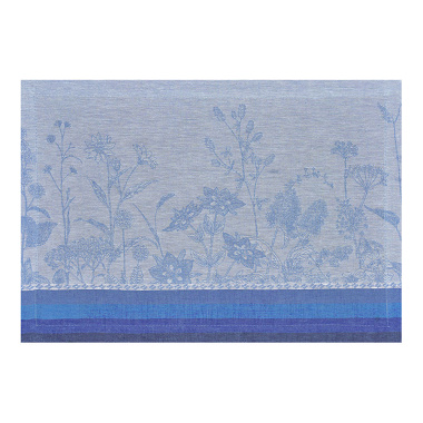 4 sets de table Instant Buco­lique Bleuet Jacquard Français