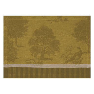 4 sets de table Souve­raine Or Jacquard Français