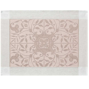 4 sets de table vene­zia beige cendré Jacquard Français