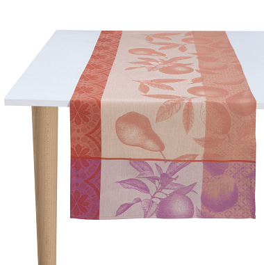 Chemin de table Arrière-Pays Pêche Jacquard Français