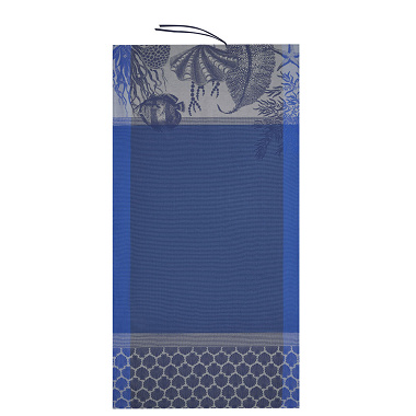 Drap de plage Récif Azur Jacquard Français