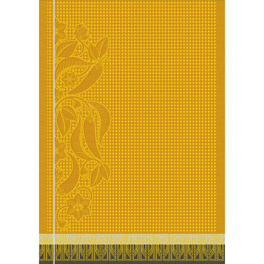 Essuie mains Piments Jaune Jacquard Français