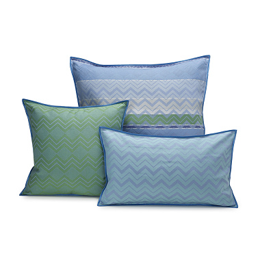 Housse de cous­sin Color Rock Denim Jacquard Français