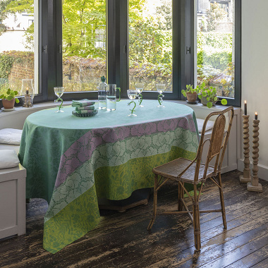 Nappe Cottage Jardin Jacquard Français