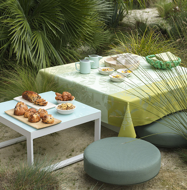 Nappe Syra­cuse sauge Jacquard Français