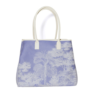 Sac Shop­ping Paysage Bleu Jacquard Français