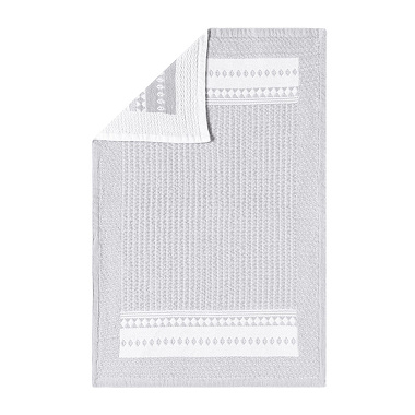 Serviette à invi­tés Bath Club Gris Miné­ral Jacquard Français