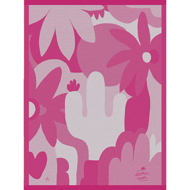 Torchon Octobre Rose Songe Rose Jacquard Français