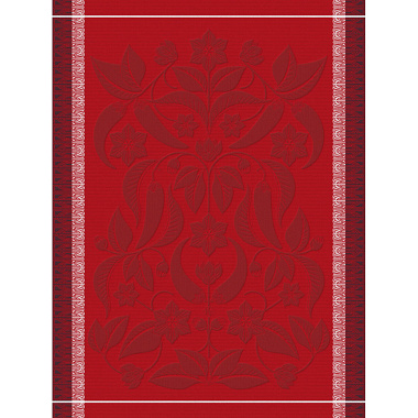 Torchon Piments Rouge Jacquard Français
